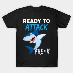 Shark Kids Ready To Attack Pre-k Boys Back To School T-Shirt